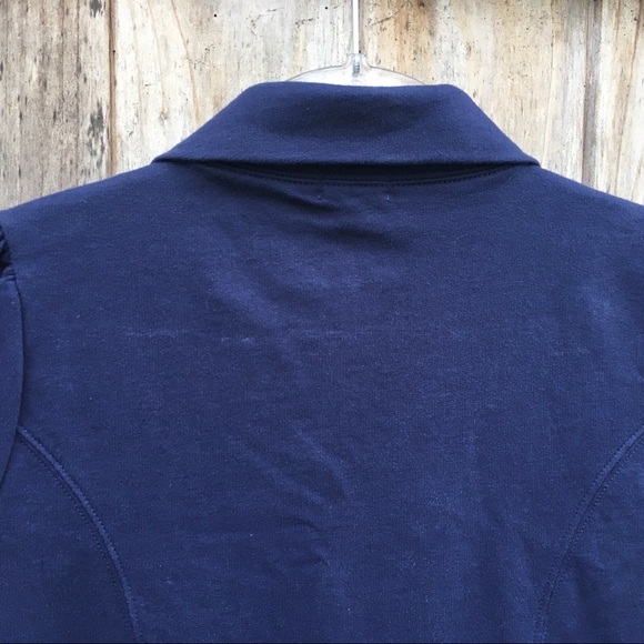 Stem Short Sleeve Navy Peplum Cardigan Button Top Size XS - Picture 6 of 8